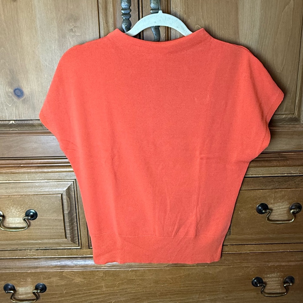 H&M Women's Short Sleeve Crewneck Top - Orange